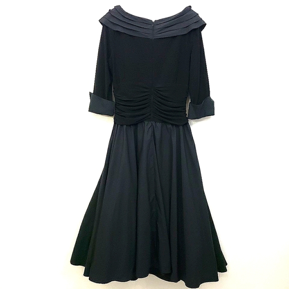 La Nouvelle Renaissance 1950's Black Retro Inspired Swing Dress - Picture 13 of 17